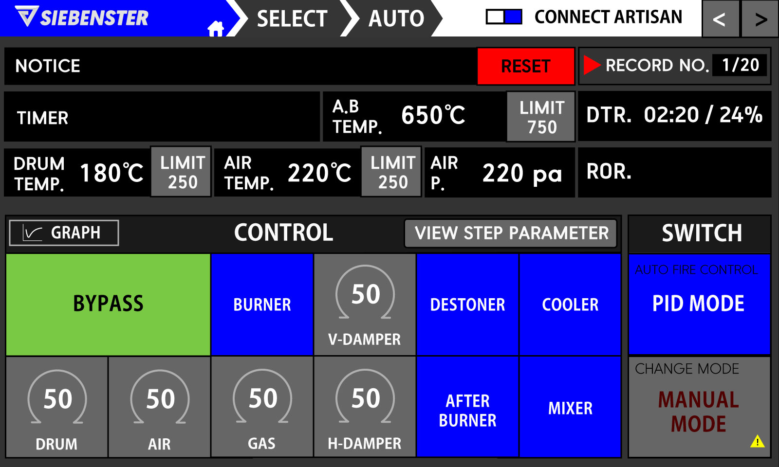 자동로스터기 PLC vs 태블릿 3 자동로스터기 PLC vs 태블릿 로스팅 머신 06.auto active en